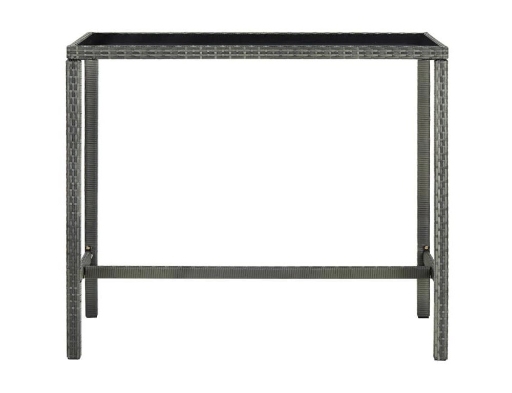 Set muebles bar jardín 7 piezas y cojines ratán sintético gris Domiona-domiona