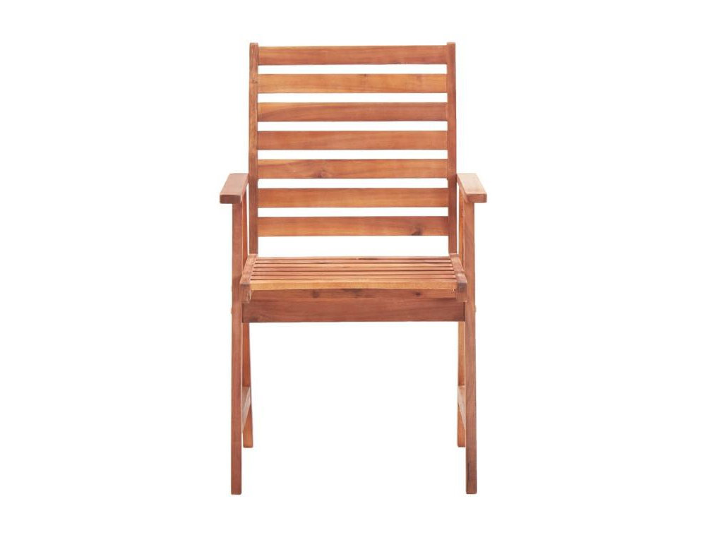 Sillas de comedor de jardín 8 uds madera maciza de acaciarón Domiona-domiona