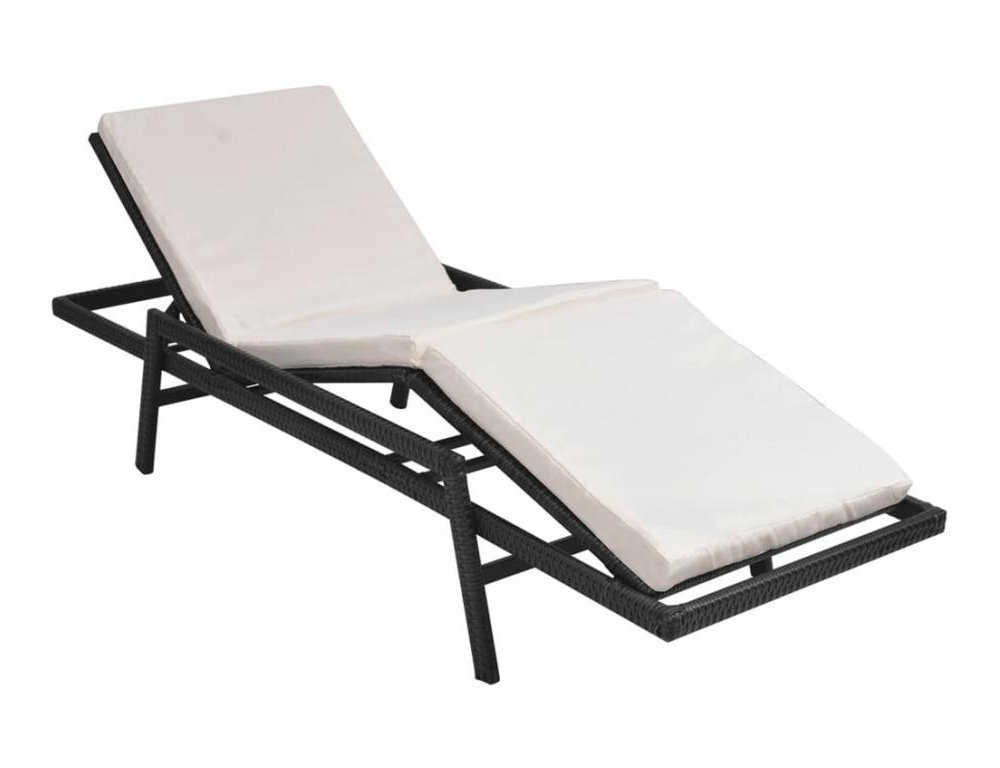 Sillón con cojín Resina mimbre Negro Domiona-domiona