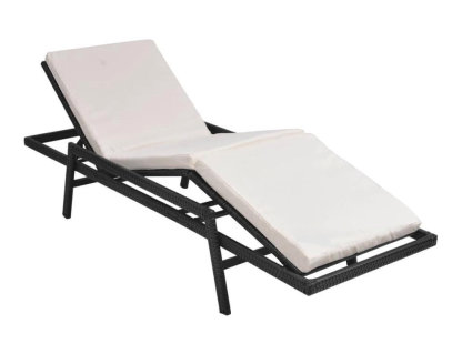 Sillón con cojín Resina mimbre Negro Domiona-domiona
