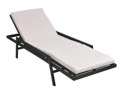 Sillón con cojín Resina mimbre Negro Domiona-domiona