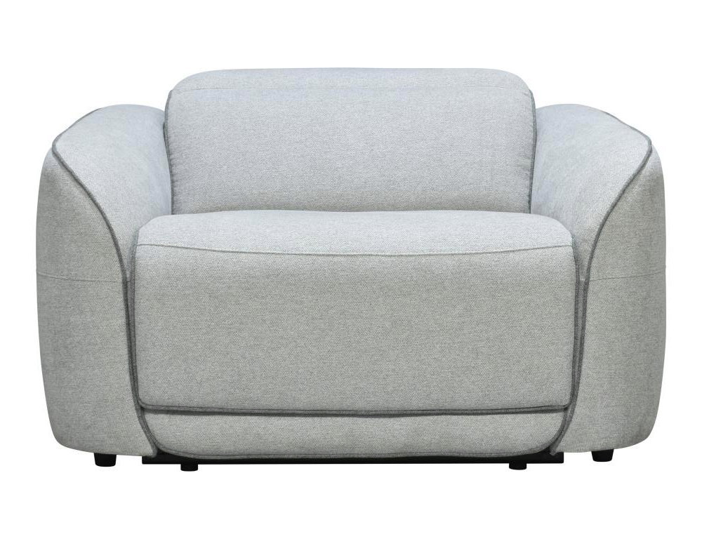 Sillón reclinable eléctrico de tela gris claro Domiona-domiona