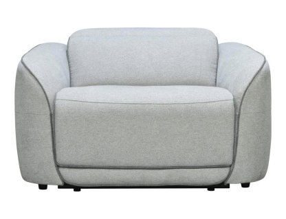 Sillón reclinable eléctrico de tela gris claro Domiona-domiona