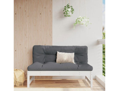 Sofá central de jardín madera maciza de pino blanco 120x80 cm Domiona-domiona