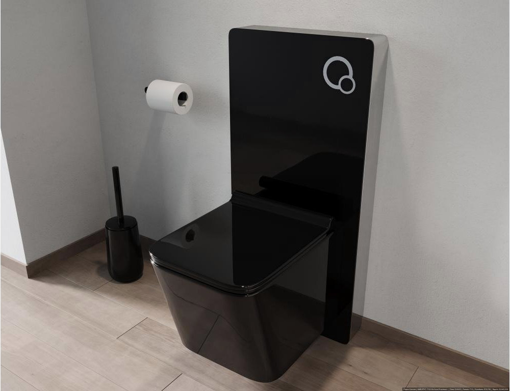 Soporte decorativo para inodoro flotante - Negro Domiona-domiona