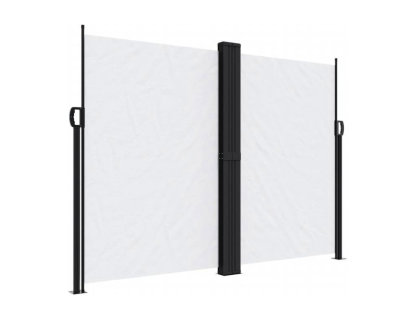 Toldo lateral retráctil blanco 180x600 cm Domiona-domiona