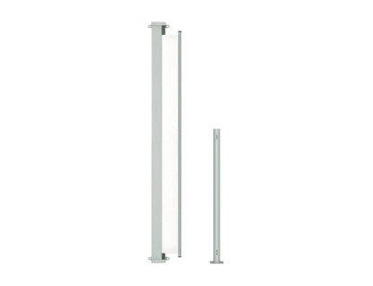 Toldo lateral retráctil para patio color crema 220x300 cm Domiona-domiona