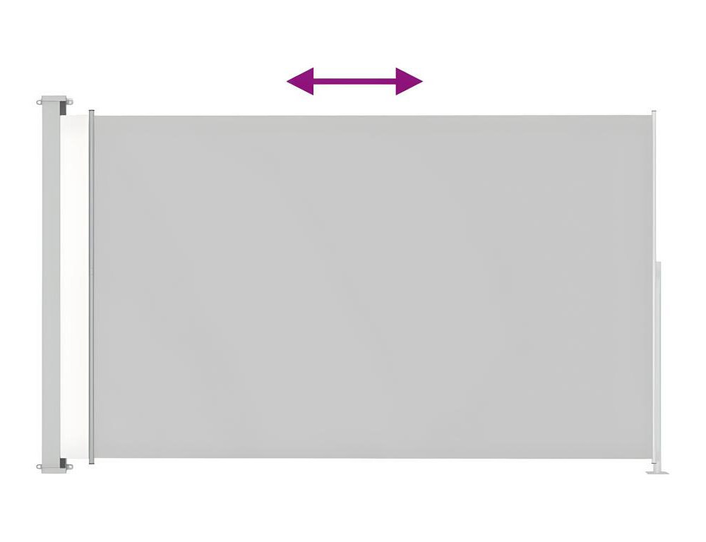 Toldo lateral retráctil para patio color crema 220x300 cm Domiona-domiona