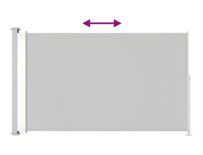 Toldo lateral retráctil para patio color crema 220x300 cm Domiona-domiona