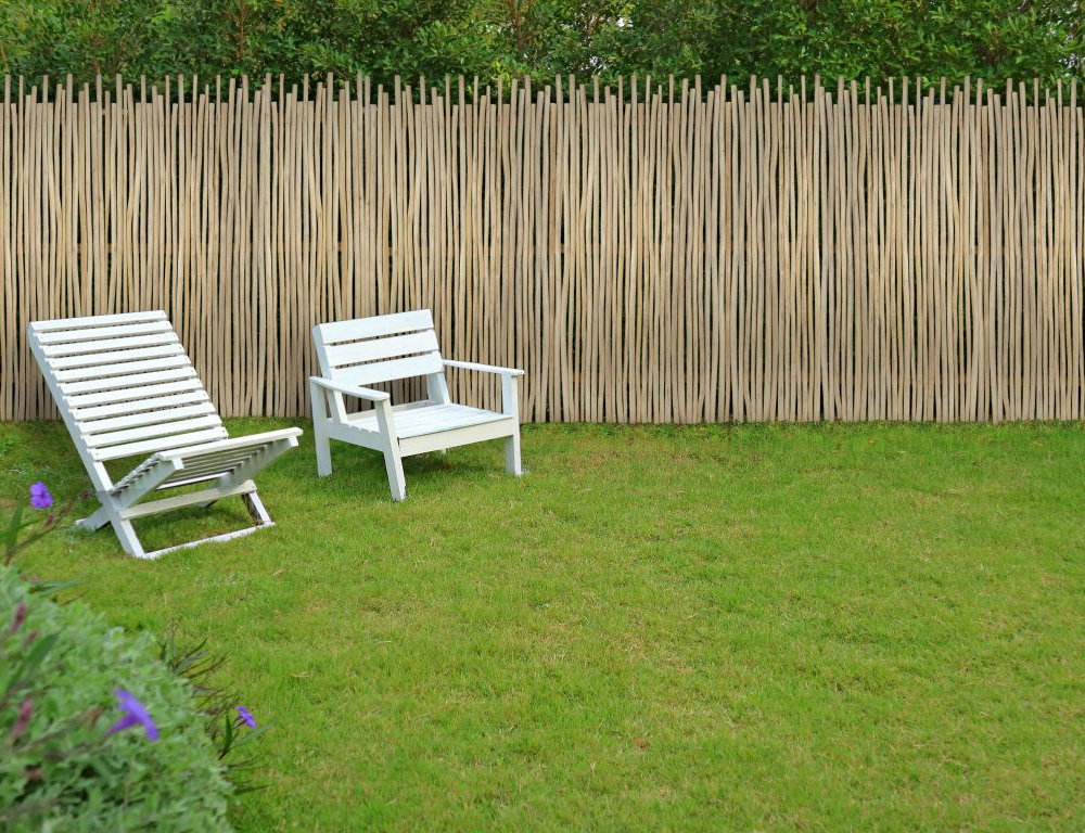 Valla de madera de teca - Ancho 100 x Alt. 120 cm color natural claro Domiona-domiona