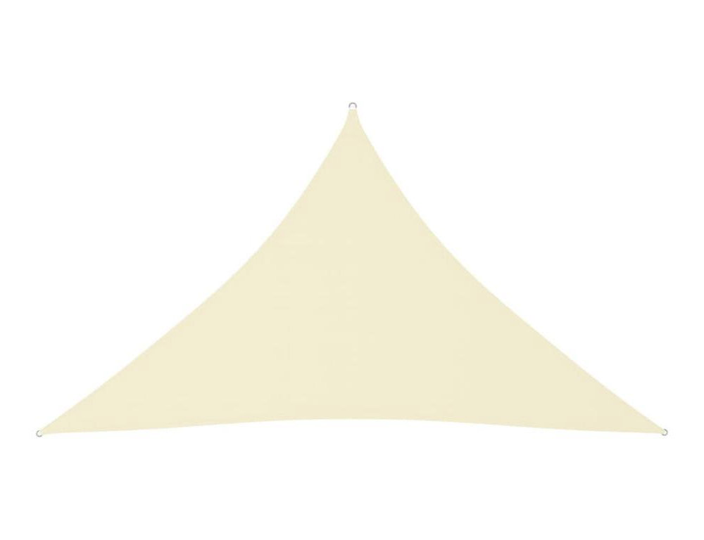 Vela parasol triangular tela oxford 5x5x6 m crema Domiona-domiona