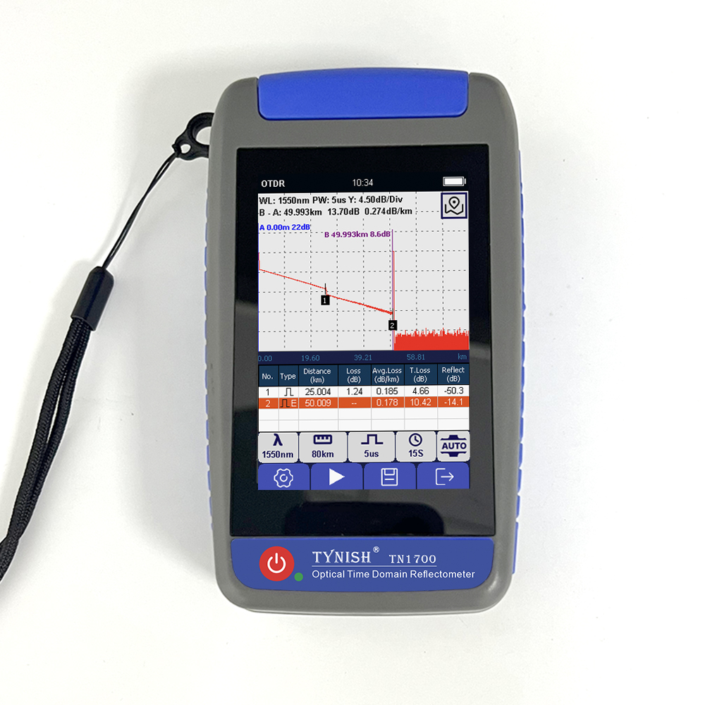 TN1700 Micro OTDR Optical Time Domain Reflectometer with Event Map Optical Power Meter Light Source Visual Fault Locator Loss Test SC Connector