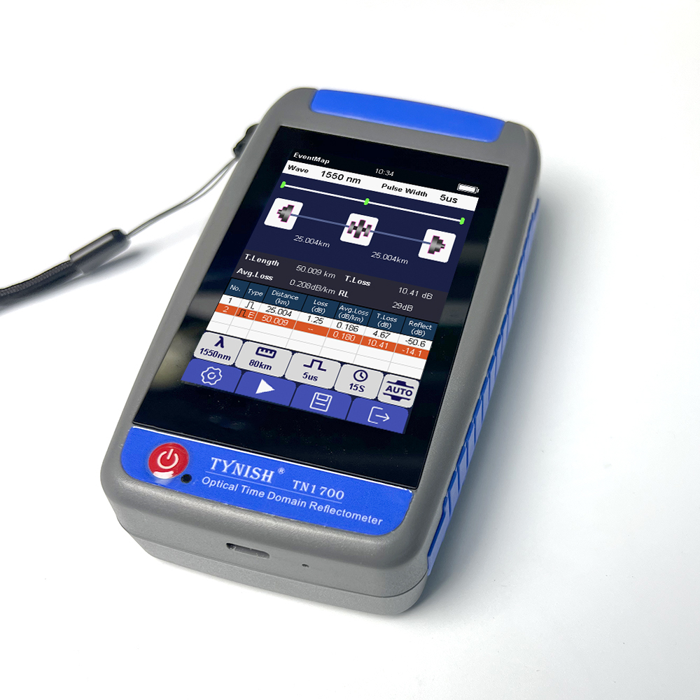 TN1700 Micro OTDR Optical Time Domain Reflectometer with Event Map Optical Power Meter Light Source Visual Fault Locator Loss Test SC Connector