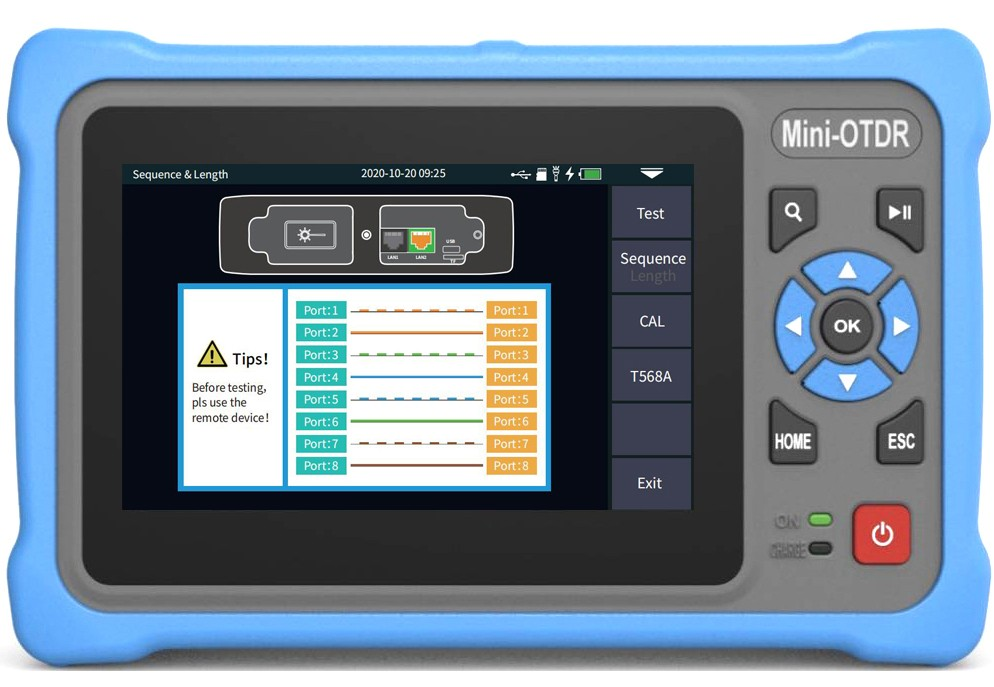 12 in 1 Enhanced OTDR for Optical Fiber Network Testing Munti Functions Optic Reflectometer with VFL OPM OLS RJ45 Cable Tester 980MAS
