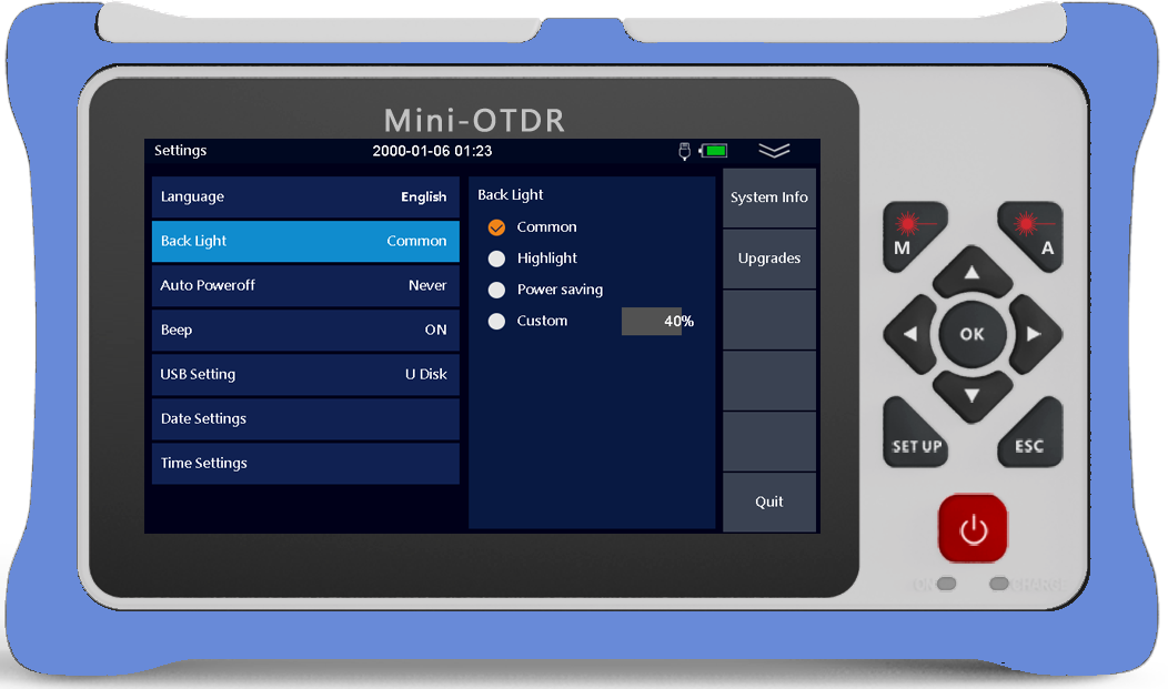 980RTC HANDY MINI OTDR Reflectometer with VFL OPM OLS