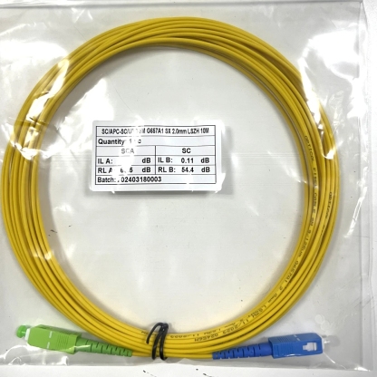 Fiber Patch Cord Optical Cable Fibre Jumper with SC APC to SC UPC Connector G657A1 Single Mode Fiber LSZH 0.5m 1m 3m 5m 10m Long