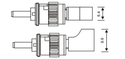 LC Female - ST male Fiber Connector Jointer Optical Fiber LC to ST Coupler Adapter