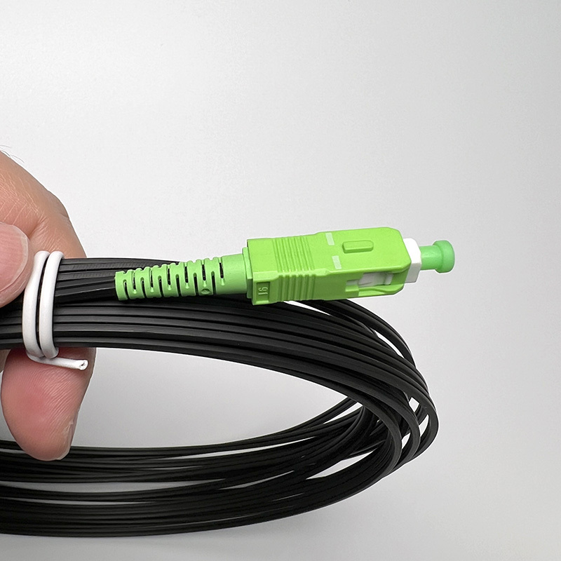 G657A SC APC - SC APC Optical Fiber Drop Cable Flat Entry Cable Single Mode 2x3mm 1 Core