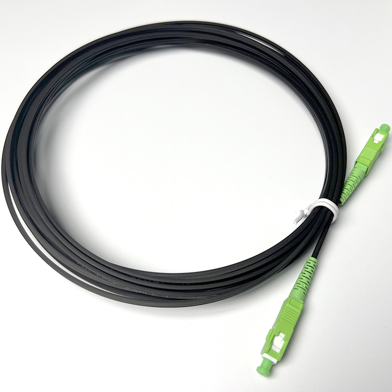 G657A SC APC - SC APC Optical Fiber Drop Cable Flat Entry Cable Single Mode 2x3mm 1 Core