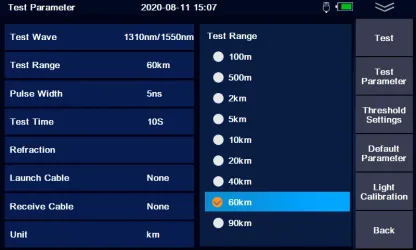 980EXT Pro mini OTDR Reflectometer with OPM OLS VFL Loss Attenuation Tester Touch Screen SC FC 1310nm 1550nm Fiber Optic OTDR