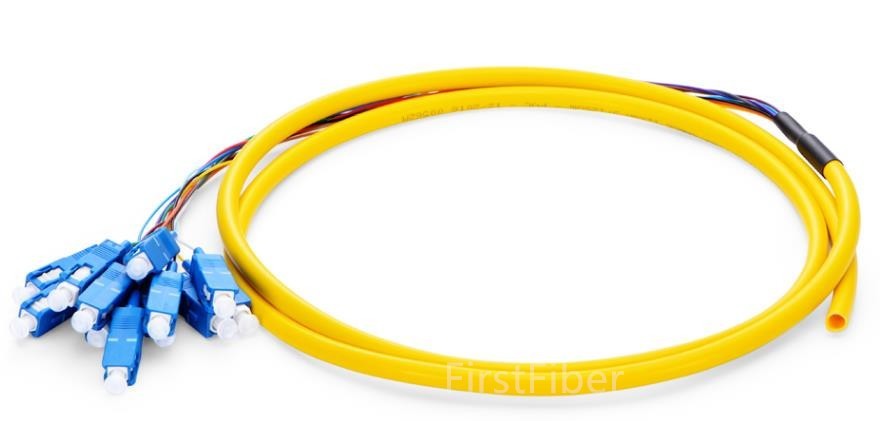 12 Color SC UPC fiber Pigtail Bunch 12 Core 12 Fiber Bunch 9/125 Single Mode G657A