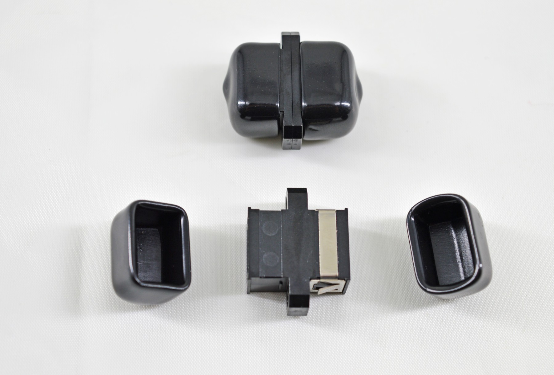 MPO Black Fiber Optic Adapter