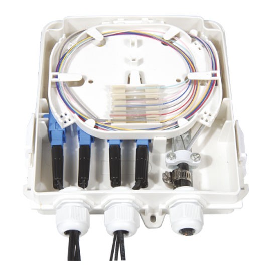 FF-FTB8C 8 Cores Optical Terminal Box (Max Capacity: 8 cores SC), Wall Mounting, 200x160x46mm