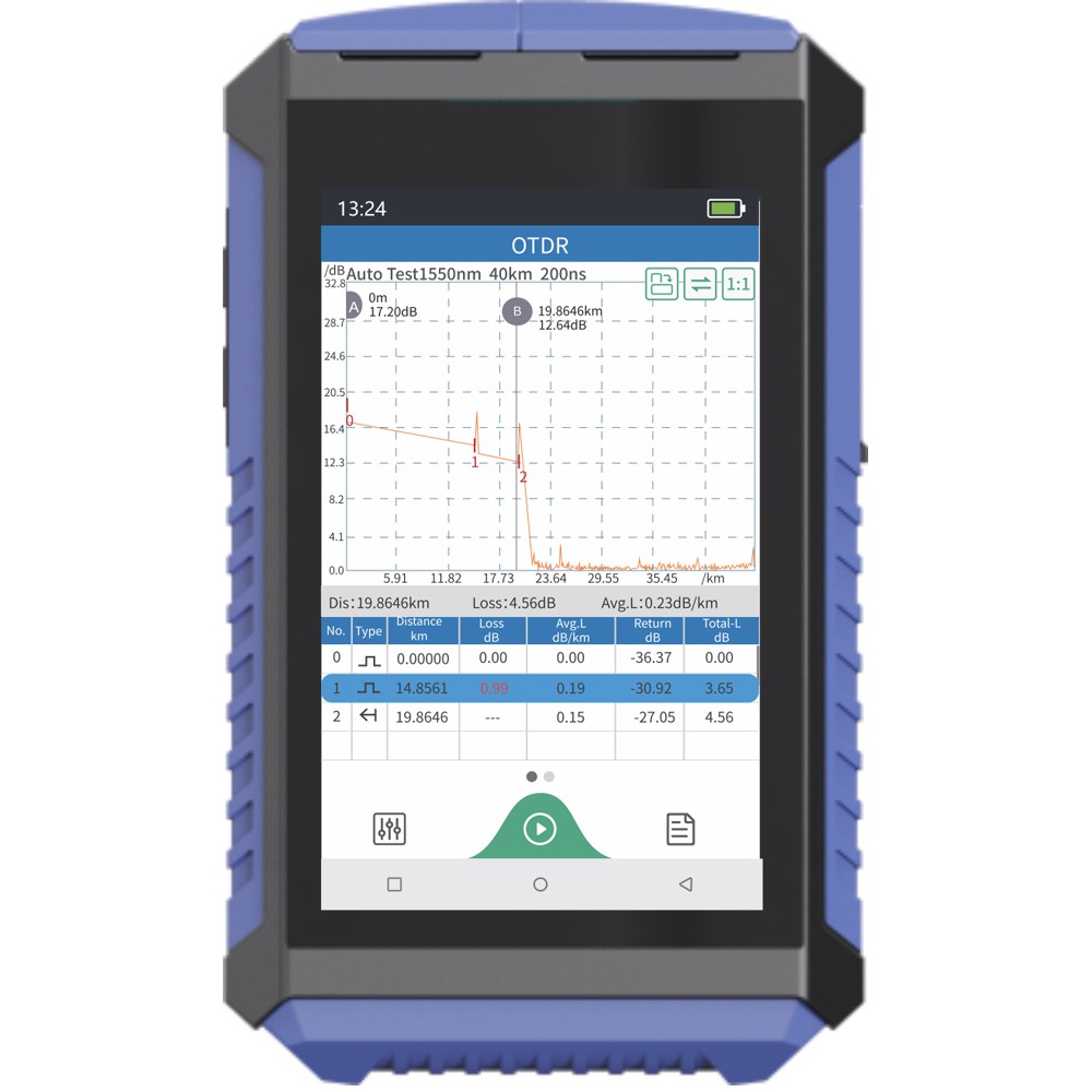 980TEK OTDR Reflectometer with OPM OLS VFL RJ45 Bluetooth