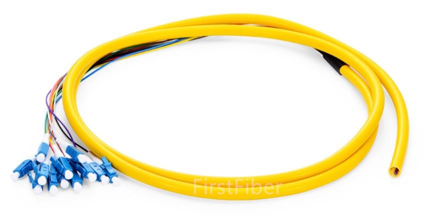 12 Color LC UPC fiber Pigtail Bunch 12 Core 12 Fiber Bunch 9/125 Single Mode G657A