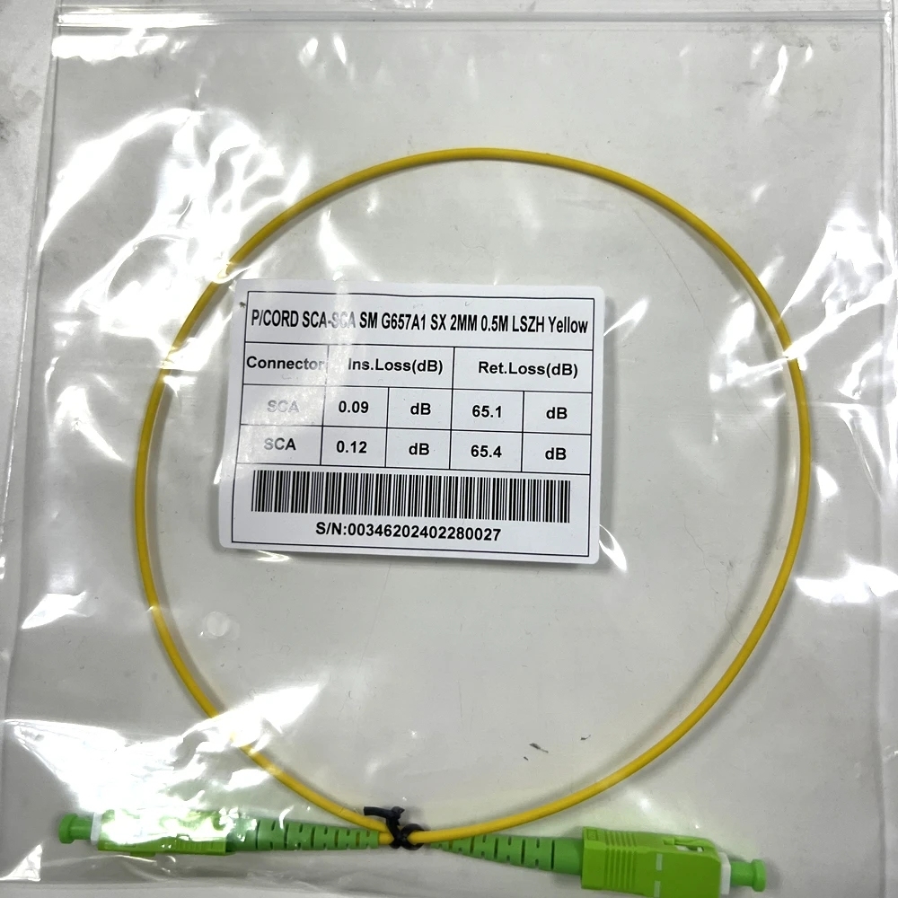 Fiber Patch Cord Optical Cable Fibre Jumper with SC APC Connector G657A1 Single Mode Fiber LSZH 0.5m 1m 2m 3m 5m 10m 15m 30m Long
