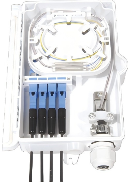 FF-FTB4A 4 Cores Optical Terminal Box (Max Capacity: 4 cores SC), Support Wall Mounting, 191*120*44mm