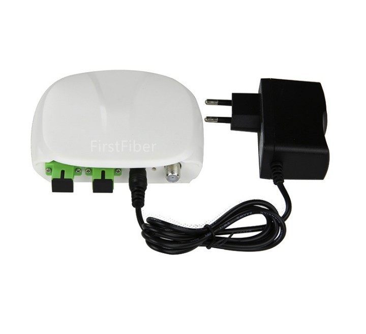 SC Fiber Optical FTTH optical receiver with WDM and AGC Mini Node Indoor Optical Receiver with white plastic