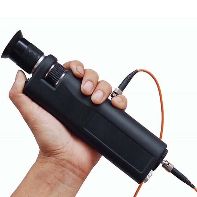 400X Handheld Fiber Microscope For Fiber End-face Inspection With 1.25mm & 2.5mm Adaptor