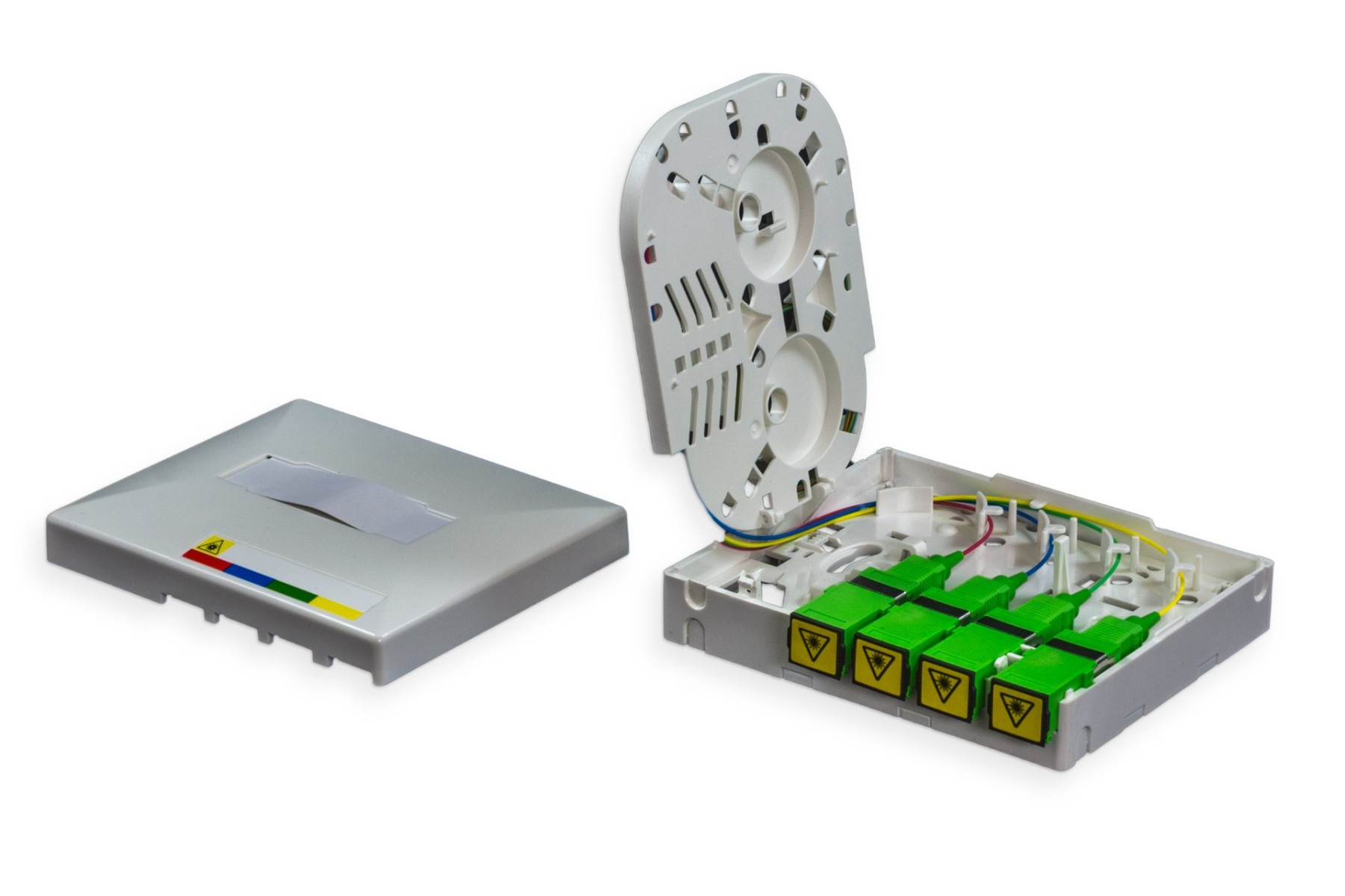 FF-FOS4C Fiber Optic Socket Faceplate for Indoor Cable 4 Cores Wall Mounting