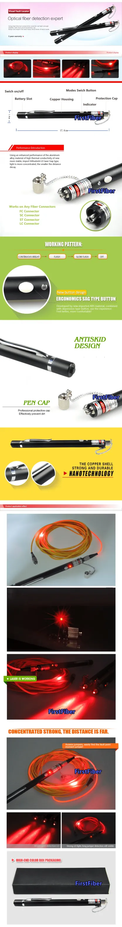 FF-VFL-A 1mW 5mW 10mW 20mW 30mW Fiber Optic Visual Fault Loctor VFL Fiber Checker Optical Cable Break Point Detector Red Laser Tester