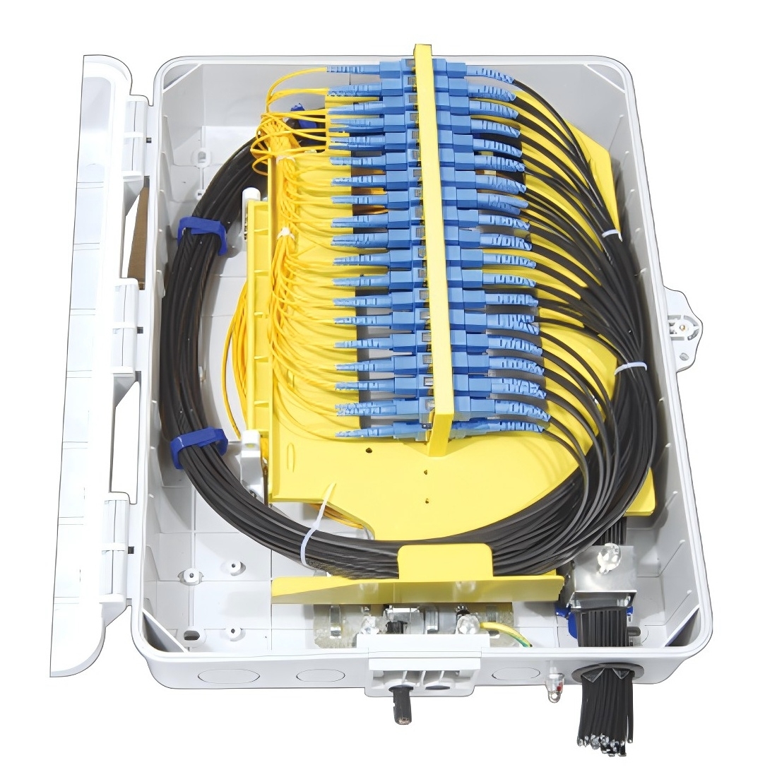 FF-FTB36A 36 Cores Optical Terminal Box (Max Capacity: 36 cores SC), Wall Mounting, Pole Mounting, 420x320x125mm