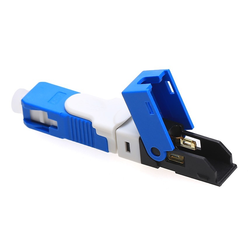 ESC25D-UPC SC/UPC Fast Connector for 2x3mm Drop Cable and 1.6x2mm Drop Cable FTTH Fiber Optic Field Assembly  Connector