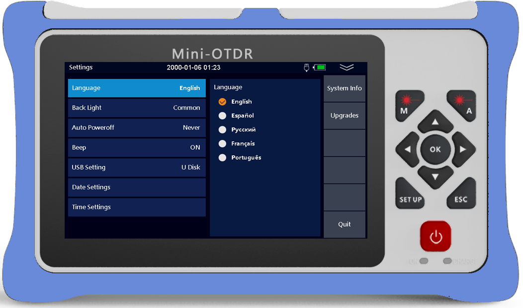 980RTC HANDY MINI OTDR Reflectometer with VFL OPM OLS