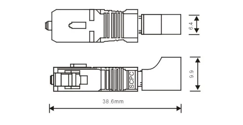 LC Female to SC Male Adapter LC to SC Fiber Connector Coupler Jointer