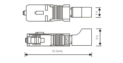 LC Female to SC Male Adapter LC to SC Fiber Connector Coupler Jointer