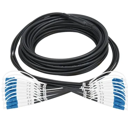 Armored Optical Fiber Cable Patch Cord 8 Cores 5.0mm TPU LC/UPC-LC/UPC