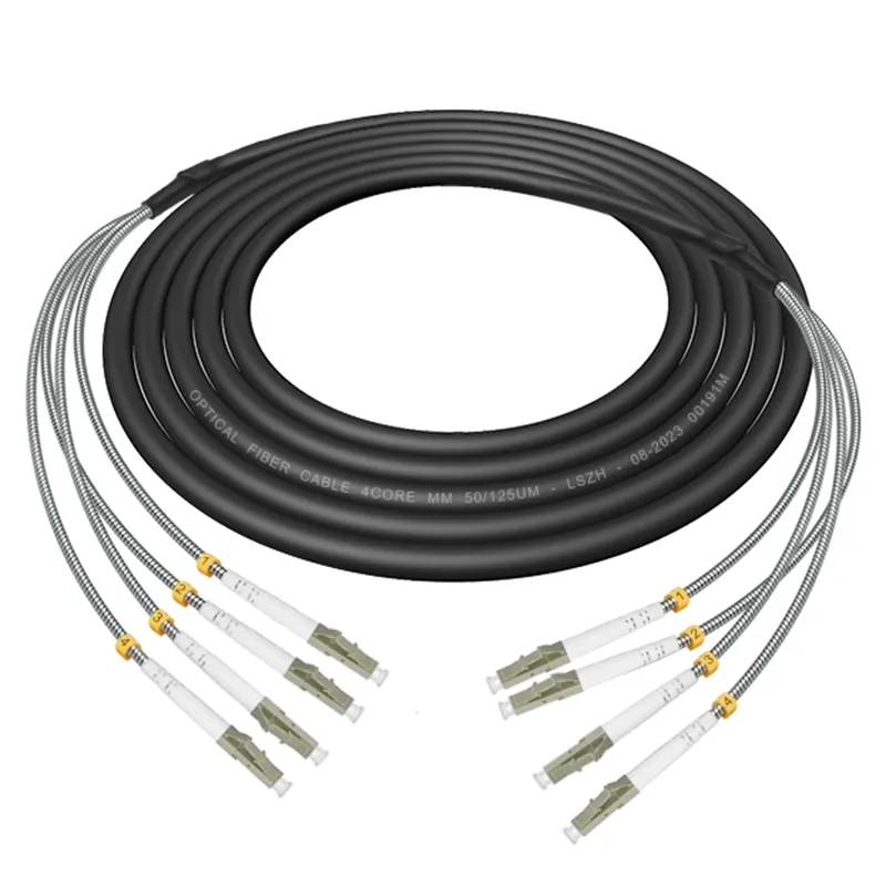 CPRI Water proof Fiber Cable Patch Cord RRU BBU 4 Cores Multi mode OM3 LSZH