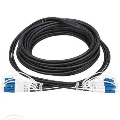 Armored Optical Fiber Cable Patch Cord 4 cores 5.0mm TPU LC UPC - LC UPC