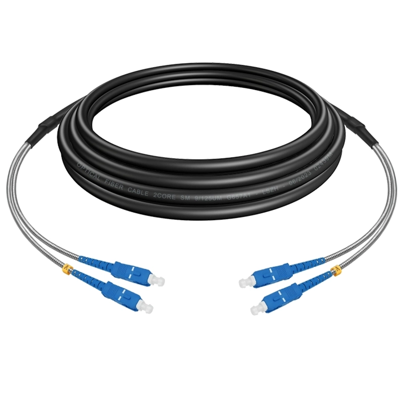 CPRI Water proof Fiber Cable Patch Cord RRU BBU 2 Cores G657A1