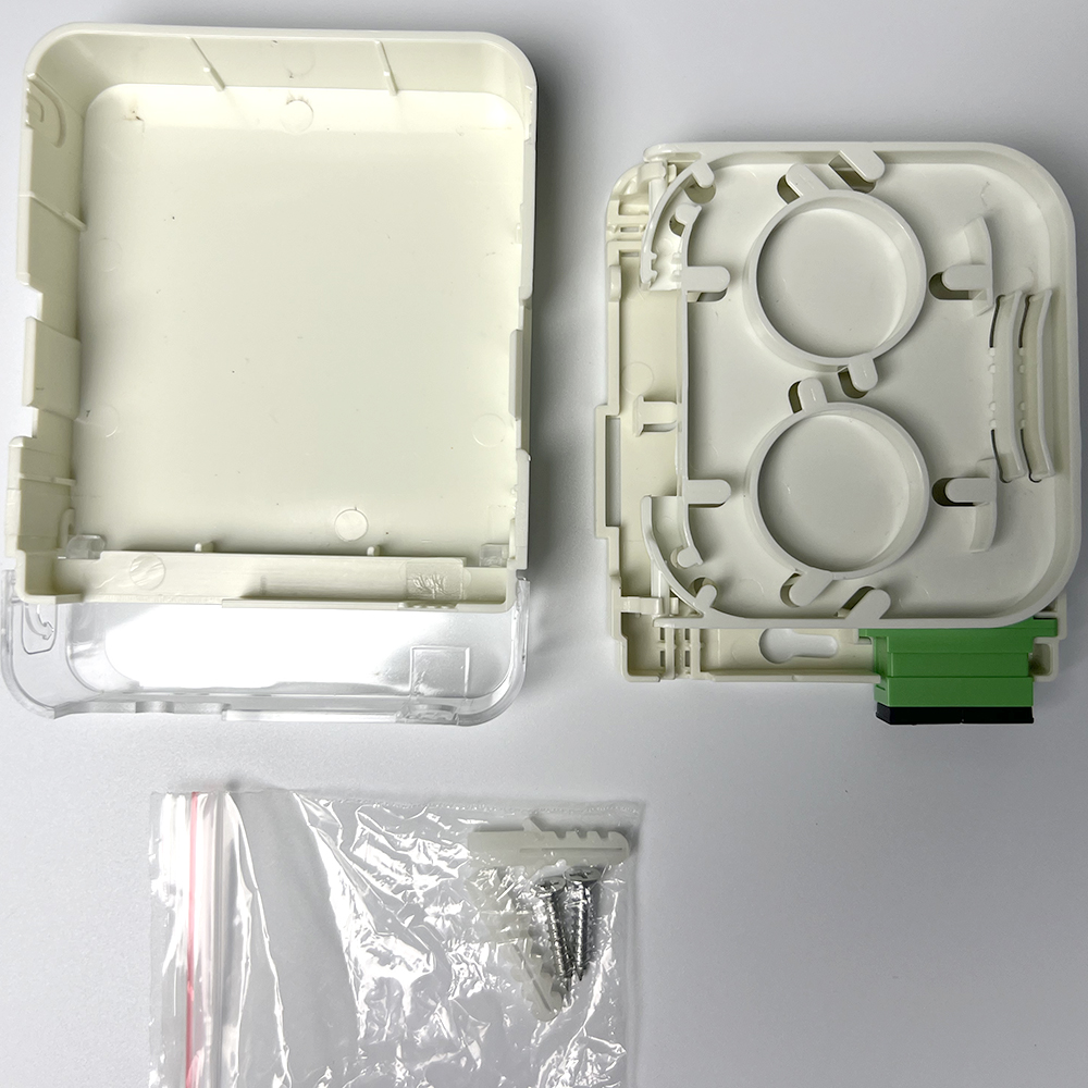 Optical Fiber Socket Outlet Duplex SC Port 2 Cores