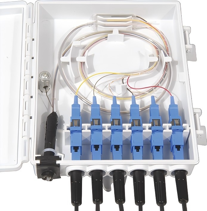 FF-FTB6A 6 Cores Optical Terminal Box (Max Capacity: 6 cores SC), Support Wall Mounting, 172*136*40mm