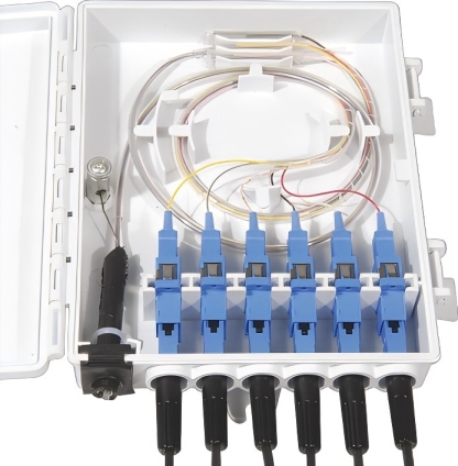 FF-FTB6A 6 Cores Optical Terminal Box (Max Capacity: 6 cores SC), Support Wall Mounting, 172*136*40mm