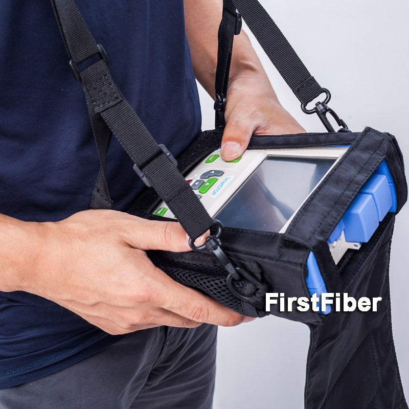 FF90D28 Fiber Optic OTDR Reflectometer 28/26dB 130km, with Carrying Bag, FC/SC/ST Connectors, Touch Screen, Event Map & Software