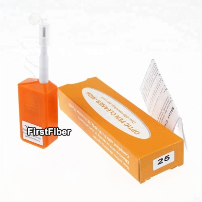 Short Fiber Optic Cleaner for Both 2.5mm FC SC ST and 1.25mm LC MU Male Connectors and Bulkhead Adapters