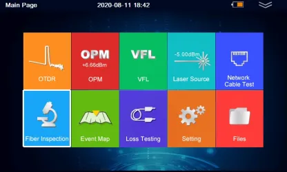 980EXT Pro mini OTDR Reflectometer with OPM OLS VFL Loss Attenuation Tester Touch Screen SC FC 1310nm 1550nm Fiber Optic OTDR